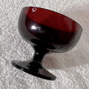 Vintage Anchor Hocking Royal Ruby Sherbet  Depression Glass Mint